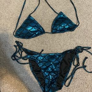 Mermaid Rouched Scrunch Bikini Small